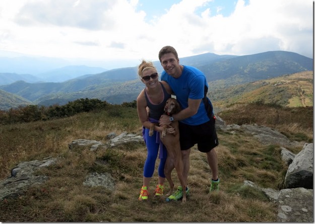 hiking with dog