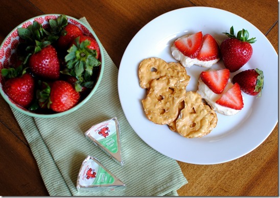 Laughing Cow Cheese with Strawberries