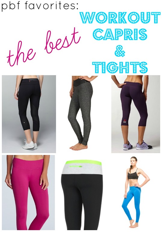 PBF Favorites: Workout Capris and Tights - Peanut Butter Fingers