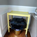 Yellow Cart as a Printer Stand Yellow Cart as a Printer Stand