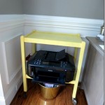 Yellow Cart as a Printer Stand