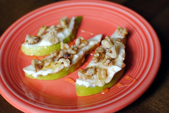 Honey Pear Walnuts and The Laughing Cow Cheese