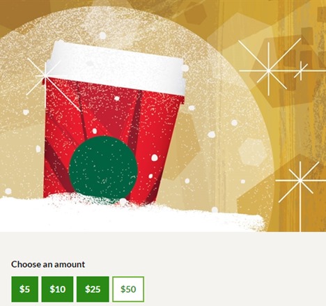 gift card starbucks