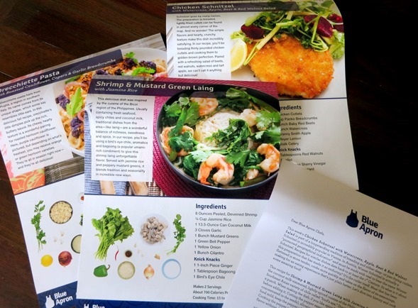 Blue Apron Recipe Cards