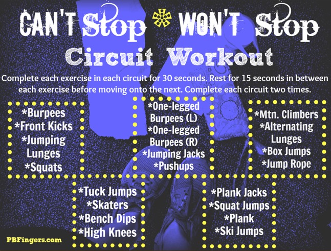 Can't Stop Won't Stop Circuit Workout