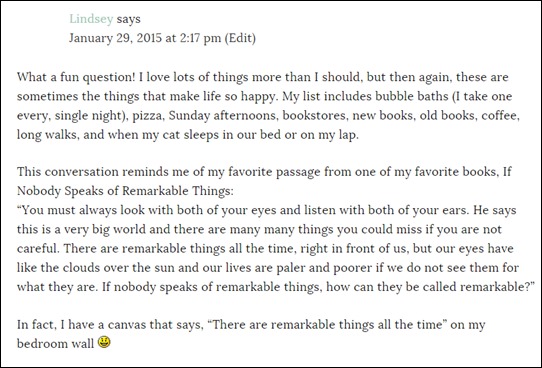 blog comment