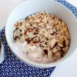 yogurt bowl with oats and almonds yogurt bowl with oats and almonds