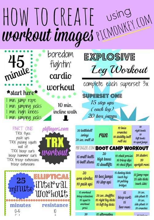 How To Create Workout Images Using PicMonkey