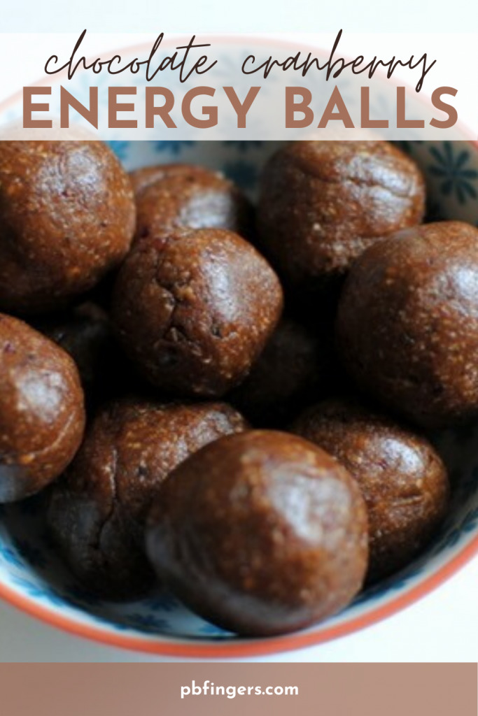 Easy Chocolate Cranberry Energy Balls
