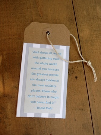 baby shower bookmark