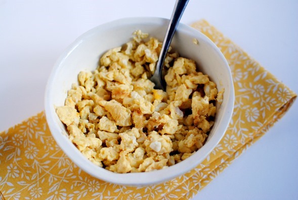 scrambled eggs and cheese