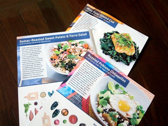 Blue Apron Recipe Cards