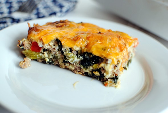 Kale and Sausage Breakfast Casserole