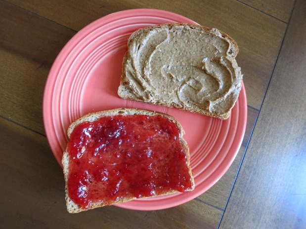 almond butter jelly sandwich