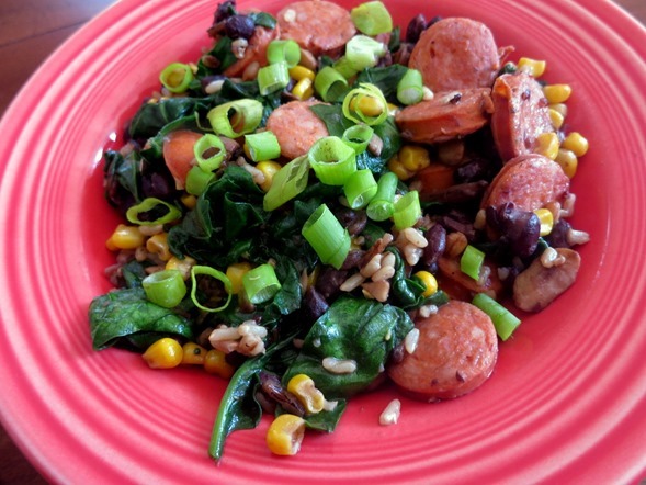 chicken sausage skillet lunch