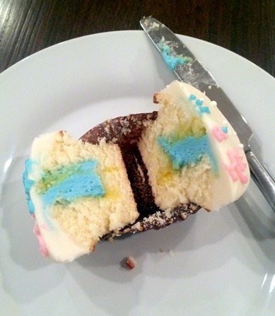 cupcake with blue icing