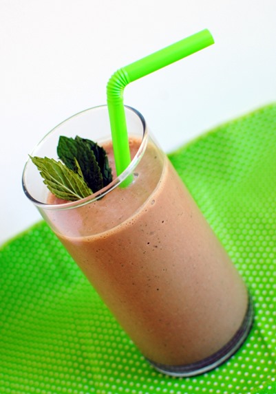 Mocha Mint Protein Smoothie