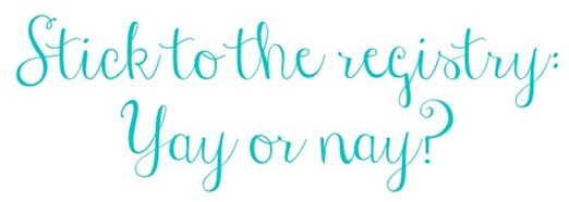 Stick to the Registry Yes or No