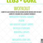 20 MINUTE LEGS AND CORE WORKOUT 20 MINUTE LEGS AND CORE WORKOUT