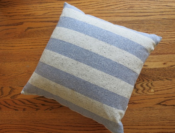 Accent Pillow Blue and Gray Stripe