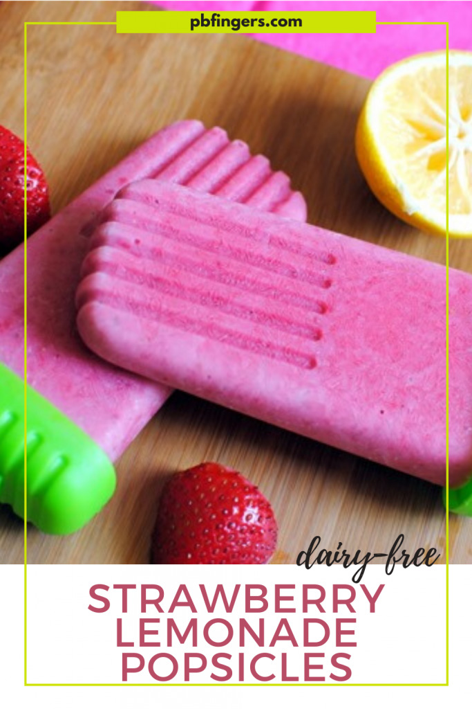 Dairy-Free Strawberry Lemonade Popsicles