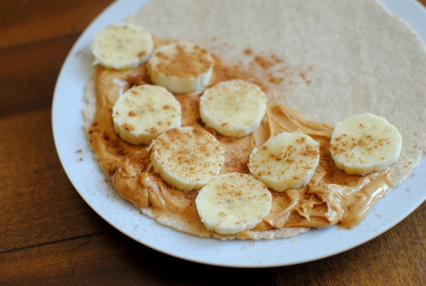 Nut Butter and Banana Roll Up
