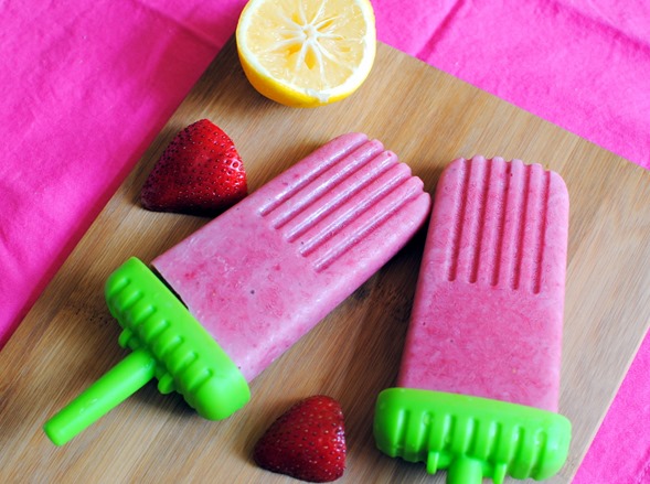 Strawberry Lemonade Popsicles Recipe