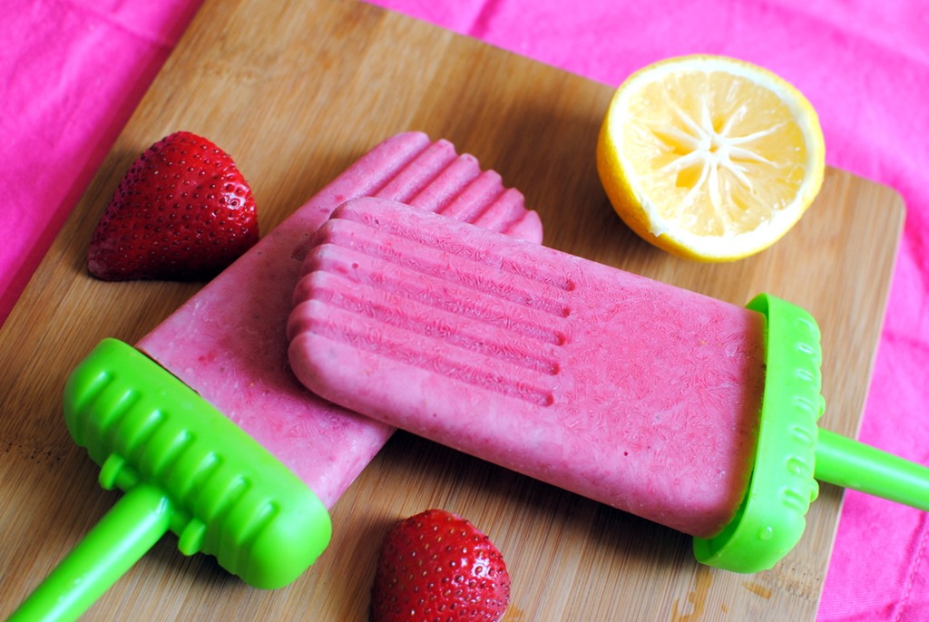 Strawberry Lemonade Popsicles (DairyFree) Peanut Butter Fingers