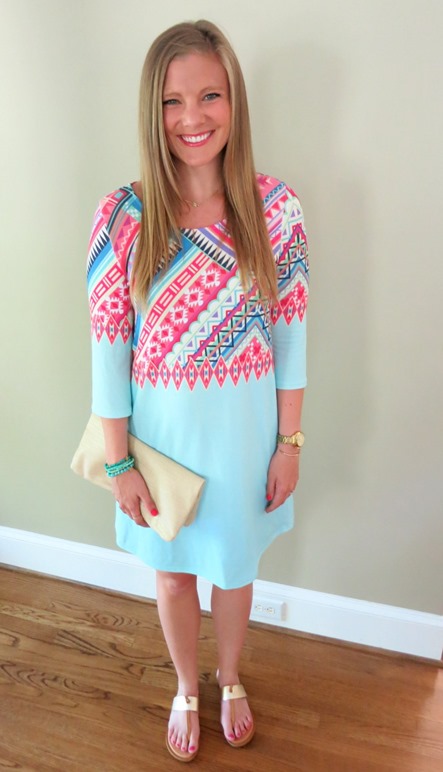 White Plum Aztec Dress
