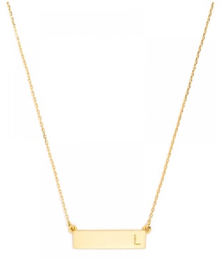 initial bar necklace
