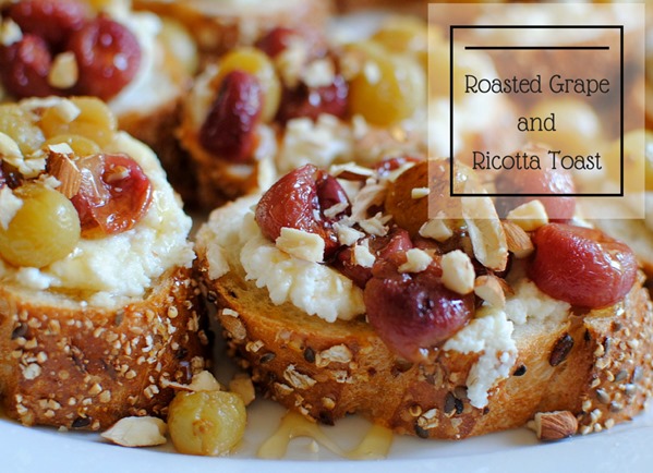 Roasted Grape and Ricotta Toast