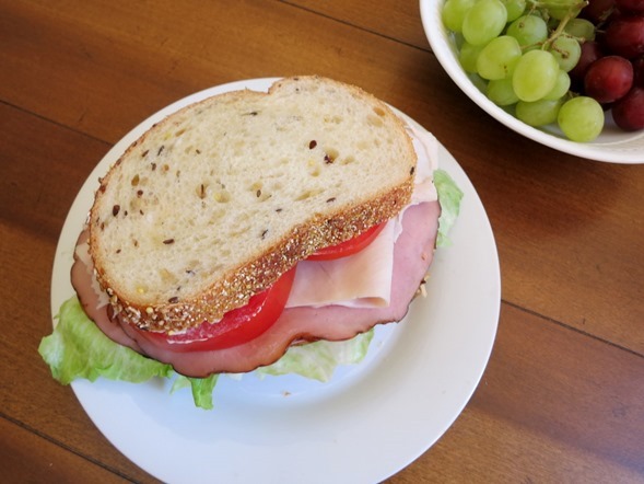 Sandwich with Grapes