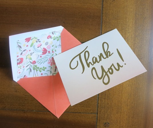 Thank you card