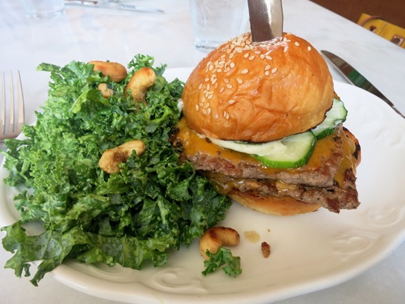 cheeseburger with kale salad kindred davidson