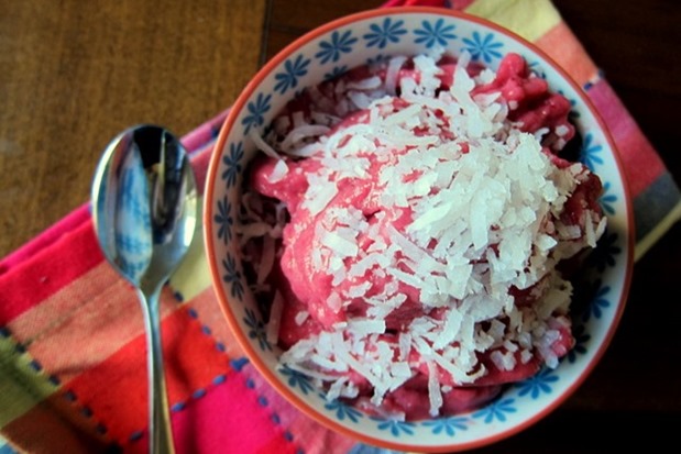 Strawberry Coconut Soft Serve