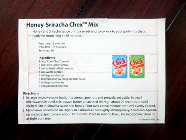Honey Sriracha Chex Mix