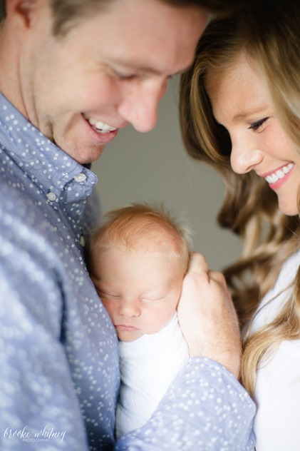 Mom Dad and Newborn Baby