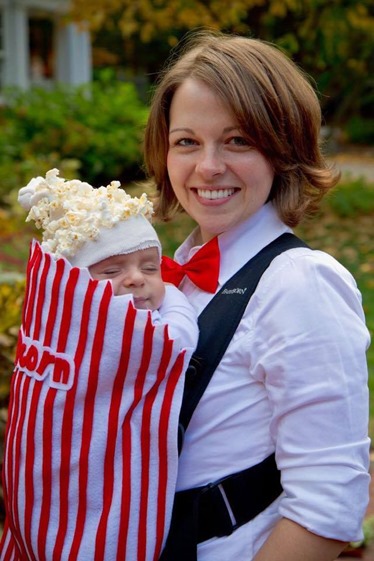 Mom and Popcorn Baby Costume