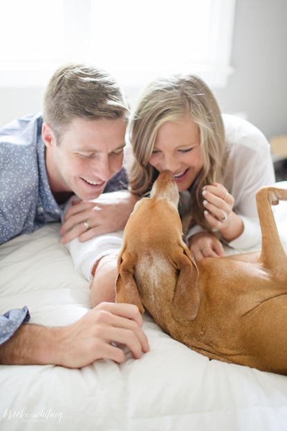 Newborn Baby and Dog