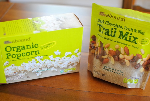 popcorn and trail mix