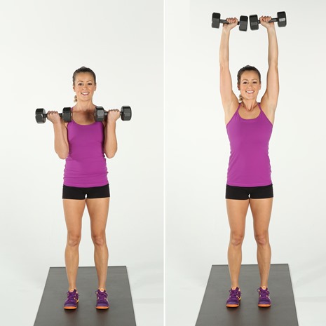 Bicep Curl Overhead PRess