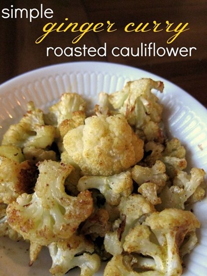 Ginger Curry Roasted Cauliflower