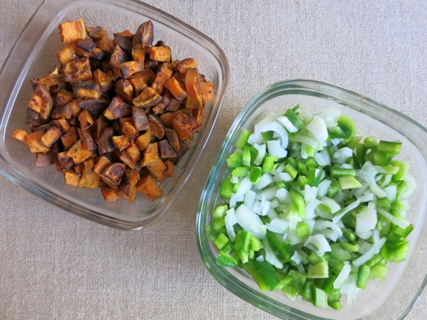 Meal Prep Sweet Potatoes, Peppers and Onions