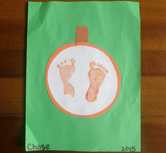 Pumpkin Feet Art Project