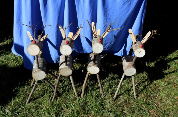 Wooden Reindeer decorations