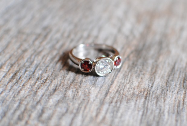 Garnet and Diamond Ring