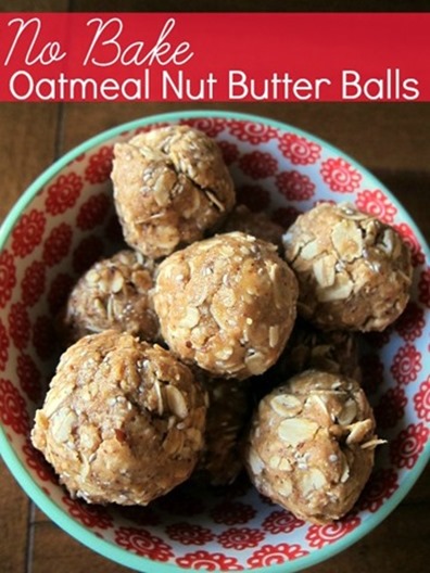 No Bake Oatmeal Nut Butter Balls