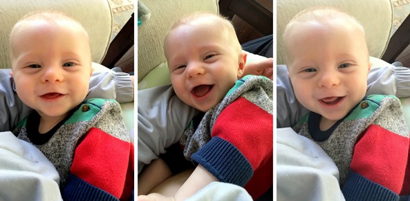 Distracted Breastfeeding Baby
