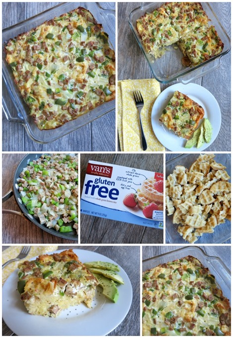 Gluten Free Frozen Waffle Breakfast Strata