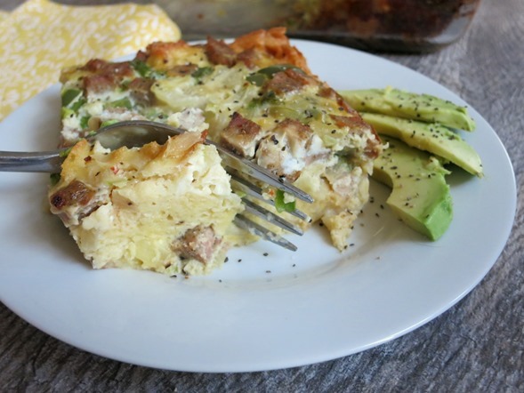 Gluten Free Frozen Waffle Breakfast Strata